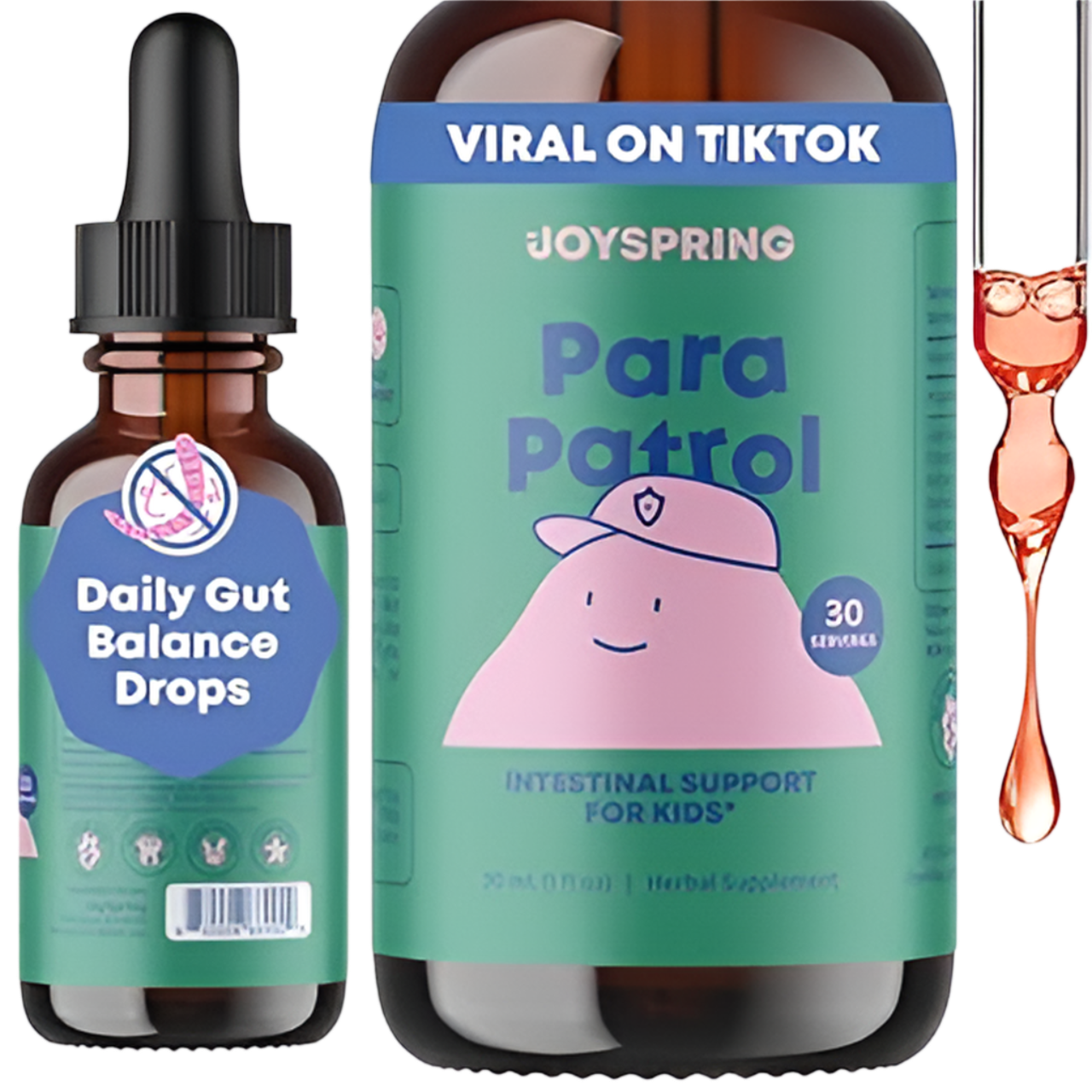 JoySpring ParaPatrol Kids’ Herbal Blend – Alcohol-Free Liquid Supplement with Black Walnut and Wormwood Extract