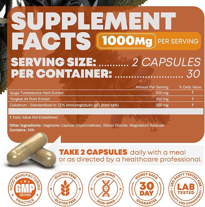 ๐ช Turkesterone & Tongkat Ali Supplement 1000mg