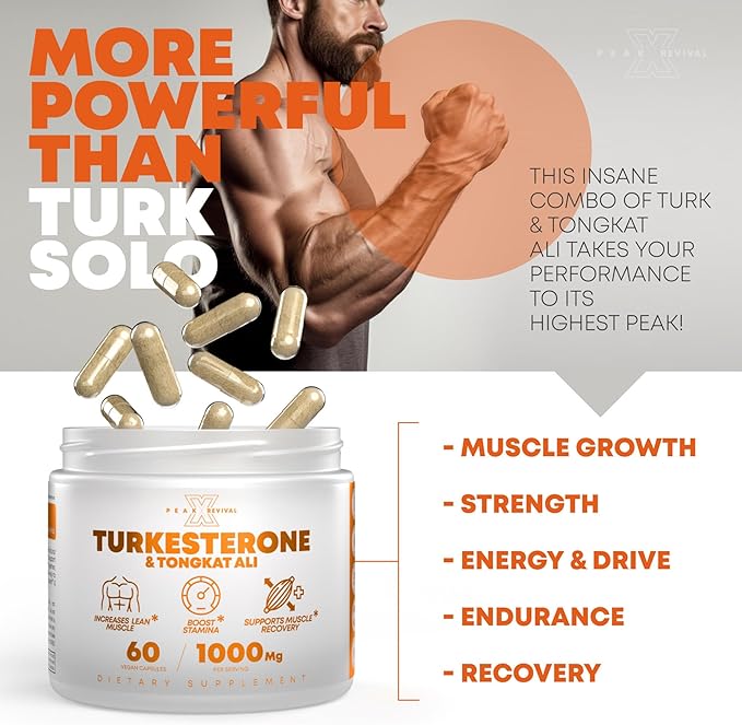 ๐ช Turkesterone & Tongkat Ali Supplement 1000mg