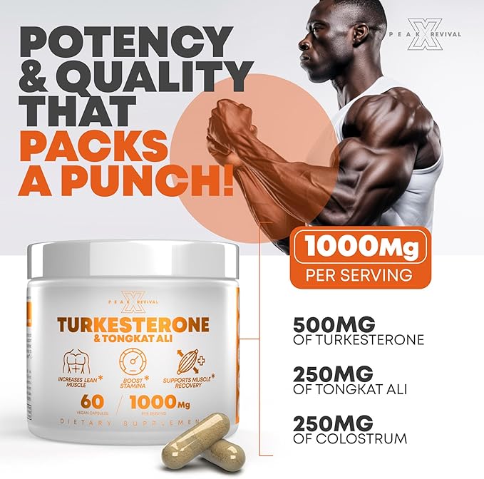 ๐ช Turkesterone & Tongkat Ali Supplement 1000mg